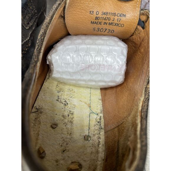 Frye Jones Wingtip Dark Brown Leather Distressed Dress Shoes Men Sz 13D US/46EU - Picture 7 of 16